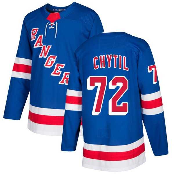 Men's New York Rangers #72 Filip Chytil Blue Home Adidas Stitched NHL Jersey Dzhi